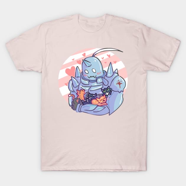 Fullmetal Alphonse and Kittens T-Shirt by sky665